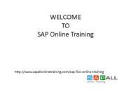 SAP FICO Online Training Company