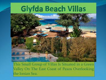 Luxury Stone House at Paxos Glyfada Beach Villas