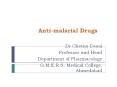 Anti-malarial Drugs PowerPoint PPT Presentation