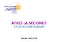 APRES LA SECONDE PowerPoint PPT Presentation