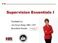 Supervision Essentials I PowerPoint PPT Presentation