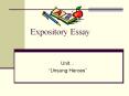 Expository Essay PowerPoint PPT Presentation