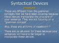 Syntactical Devices PowerPoint PPT Presentation