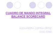 CUADRO DE MANDO INTEGRAL BALANCE SCORECARD