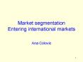 Market segmentation Entering international markets PowerPoint PPT Presentation