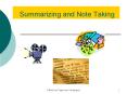 Summarizing and Note Taking PowerPoint PPT Presentation