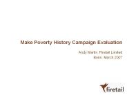Make Poverty History Campaign Evaluation