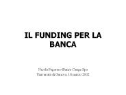 IL FUNDING PER LA BANCA