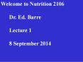 Welcome to Nutrition 2106 PowerPoint PPT Presentation
