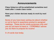 Announcements