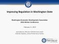 Improving Regulation in Washington State  Washington Economic Development Association 2013 Winter Conference  February 11, 2013 Larisa Benson, Director of Performance Audit Deborah Stephens, Senior Performance Auditor PowerPoint PPT Presentation