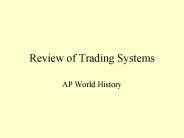 Review of Trading Systems