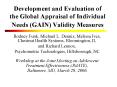 Development and Evaluation of the Global Appraisal of Individual Needs (GAIN) Validity Measures PowerPoint PPT Presentation