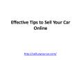 Effective Tips to Sell Your Car Online PowerPoint PPT Presentation