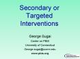 Secondary or Targeted Interventions PowerPoint PPT Presentation