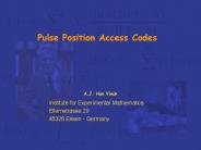 Pulse Position Access Codes