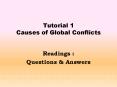 Tutorial 1 Causes of Global Conflicts PowerPoint PPT Presentation