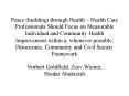 Peace (building) through Health  PowerPoint PPT Presentation
