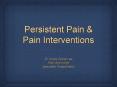 Persistent Pain PowerPoint PPT Presentation