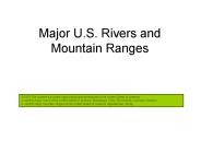 Major U.S. Rivers and Mountain Ranges