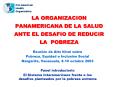 LA ORGANIZACION PANAMERICANA DE LA SALUD ANTE EL DESAFIO DE REDUCIR LA POBREZA PowerPoint PPT Presentation