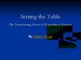 Setting the Table The Transforming Power of Hospitality in Business PowerPoint PPT Presentation