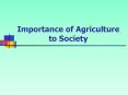 Importance of Agriculture to Society PowerPoint PPT Presentation