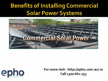 Best Commercial Solar Power Company