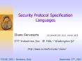Security Protocol Specification Languages PowerPoint PPT Presentation