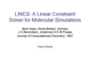 LINCS: A Linear Constraint Solver for Molecular Simulations
