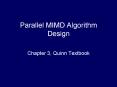Parallel MIMD Algorithm Design PowerPoint PPT Presentation