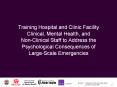 Training Hospital and Clinic Facility Clinical, Mental Health, and Non-Clinical Staff to Address the Psychological Consequences of Large-Scale Emergencies PowerPoint PPT Presentation