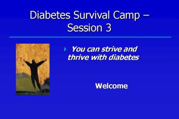 Diabetes Survival Camp 