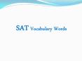 SAT Vocabulary Words PowerPoint PPT Presentation