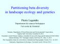 Partitioning beta diversity in landscape ecology and genetics PowerPoint PPT Presentation