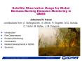 Satellite Observation Usage for Global Biomass Burning Emission Monitoring in GMES PowerPoint PPT Presentation