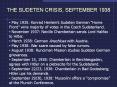 THE SUDETEN CRISIS, SEPTEMBER 1938 PowerPoint PPT Presentation