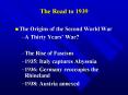 The Road to 1939 PowerPoint PPT Presentation