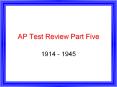 AP Test Review Part Five PowerPoint PPT Presentation