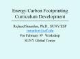 Energy/Carbon Footprinting Curriculum Development PowerPoint PPT Presentation