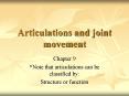 Articulations and joint movement PowerPoint PPT Presentation
