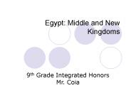 Egypt: Middle and New Kingdoms