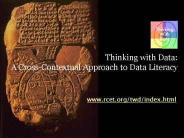 Thinking with Data: the Context