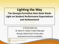 Lighting the Way The Georgia Formative Item Bank Sheds Light on Student Performance Expectations and Achievement PowerPoint PPT Presentation