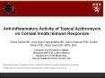 Anti-Inflammatory Activity of Topical Azithromycin on Corneal Innate Immune Responses PowerPoint PPT Presentation