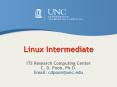 Linux Intermediate PowerPoint PPT Presentation