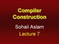Compiler Construction PowerPoint PPT Presentation