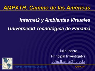 AMPATH: Camino de las Am