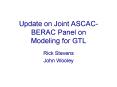 Update on Joint ASCAC-BERAC Panel on Modeling for GTL PowerPoint PPT Presentation