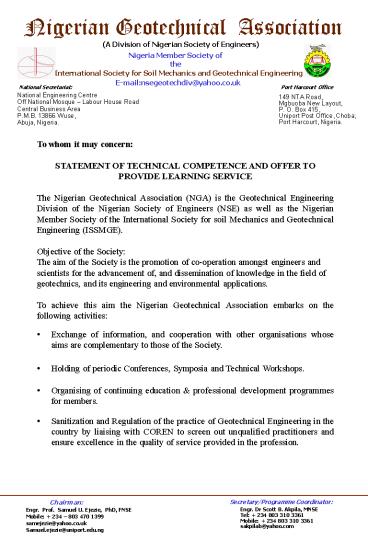 Nigerian Geotechnical Association